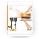 DVI kábel | DVI-D 24+1-Érintkezős Dugasz | DVI-D 24+1-Érintkezős Dugasz | 2560x1600 | Nikkelezett | 5.00 m | Egyenes | PVC | Fekete | Műanyag Zacskó