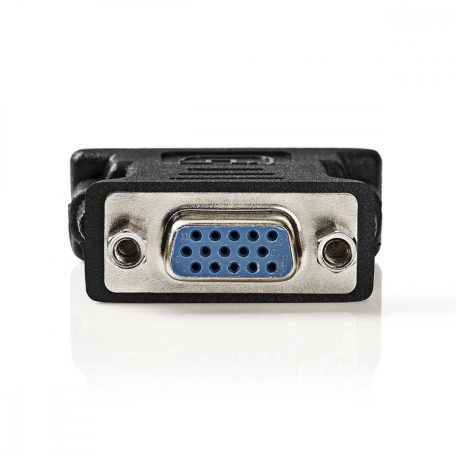 DVI adapter | DVI-I 24+5-Pin Dugasz | VGA Aljzat | Nikkelezett | Egyenes | PVC | Fekete | Boríték