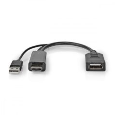   HDMI™ adapter | HDMI™ Csatlakozó | DisplayPort Dugasz | Nikkelezett | Egyenes | PVC | Fekete | 1 db | Boríték
