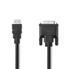   HDMI™ kábel | HDMI™ Csatlakozó | DVI-D 24+1-Érintkezős Dugasz | 1080p | Nikkelezett | 2.00 m | Egyenes | PVC | Fekete | Boríték