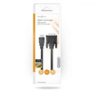 HDMI™ kábel | HDMI™ Csatlakozó | DVI-D 24+1-Érintkezős Dugasz | 1080p | Nikkelezett | 2.00 m | Egyenes | PVC | Fekete | Boríték