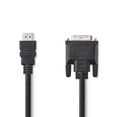   HDMI™ kábel | HDMI™ Csatlakozó | DVI-D 24+1-Érintkezős Dugasz | 1080p | Nikkelezett | 5.00 m | Egyenes | PVC | Fekete | Boríték