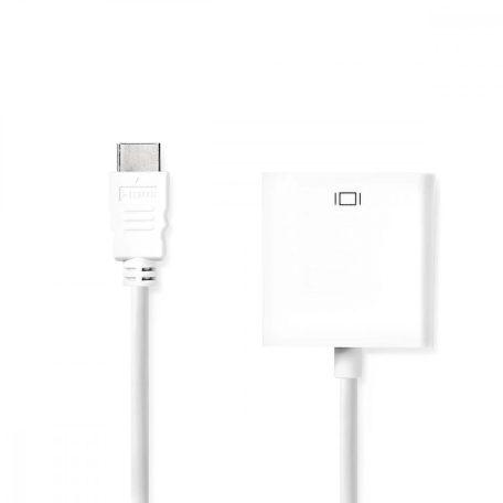 HDMI™ kábel | HDMI™ Csatlakozó | VGA Aljzat / 3.5 mm Aljzat | 1080p | Nikkelezett | 0.20 m | Egyenes | PVC | Fehér | Boríték