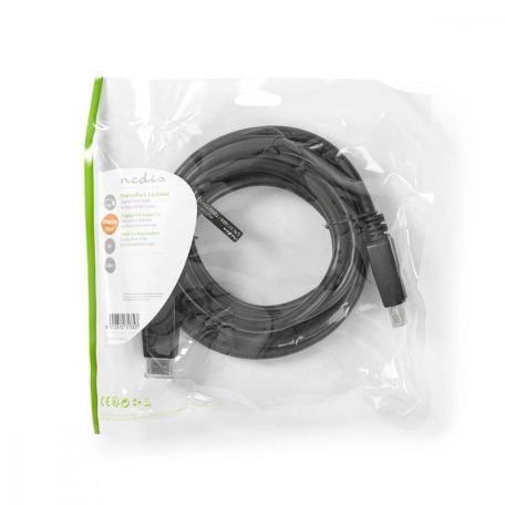 DisplayPort kábel | DisplayPort Dugasz | DisplayPort Dugasz | 8K@60Hz | Nikkelezett | 3.00 m | Kerek | PVC | Fekete | Műanyag Zacskó