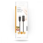 DisplayPort kábel | DisplayPort Dugasz | HDMI™ Csatlakozó | 1080p | Nikkelezett | 3.00 m | Kerek | PVC | Fekete | Boríték