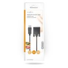 DisplayPort kábel | DisplayPort Dugasz | DVI-D 24+1-Érintkezős Dugasz | 1080p | Nikkelezett | 3.00 m | Kerek | PVC | Fekete | Műanyag Zacskó