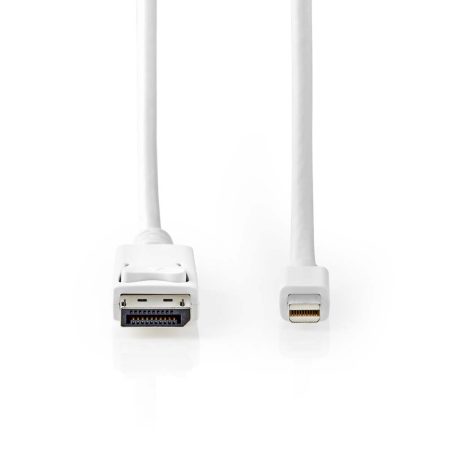 Mini DisplayPort kábel | DisplayPort 1.4 | Mini DisplayPort Dugasz | DisplayPort Dugasz | 48 Gbps | Nikkelezett | 2.00 m | Kerek | PVC | Fehér | Műanyag Zacskó