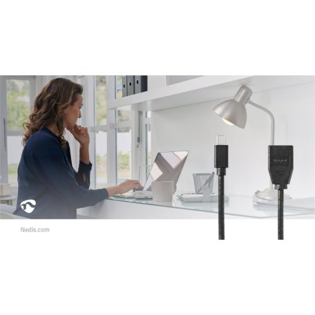 Mini DisplayPort kábel | DisplayPort 1.4 | Mini DisplayPort Dugasz | DisplayPort Aljzat | 48 Gbps | Nikkelezett | 0.20 m | Kerek | PVC | Fekete | Műanyag Zacskó