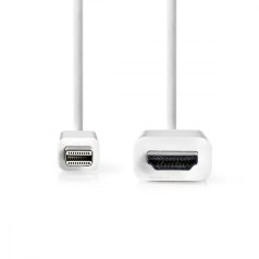   Mini DisplayPort kábel | DisplayPort 1.2 | Mini DisplayPort Dugasz | HDMI™ Csatlakozó | 21.6 Gbps | Nikkelezett | 2.00 m | Kerek | PVC | Fehér | Műanyag Zacskó