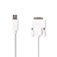   Mini DisplayPort kábel | DisplayPort 1.2 | Mini DisplayPort Dugasz | DVI-D 24+1-Érintkezős Dugasz | 21.6 Gbps | Nikkelezett | 2.00 m | Kerek | PVC | Fehér | Boríték