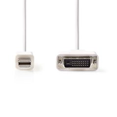   Mini DisplayPort kábel | DisplayPort 1.2 | Mini DisplayPort Dugasz | DVI-D 24+1-Érintkezős Dugasz | 21.6 Gbps | Nikkelezett | 2.00 m | Kerek | PVC | Fehér | Boríték