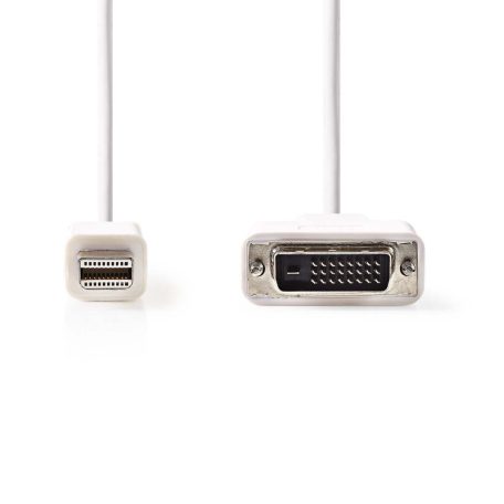 Mini DisplayPort kábel | DisplayPort 1.2 | Mini DisplayPort Dugasz | DVI-D 24+1-Érintkezős Dugasz | 21.6 Gbps | Nikkelezett | 2.00 m | Kerek | PVC | Fehér | Boríték