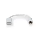 Lightning-Adapter | Apple Lightning, 8 Pólusú | 3.5 mm Aljzat | Nikkelezett | 0.10 m | Kerek | TPE
