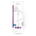 Lightning-Adapter | Apple Lightning, 8 Pólusú | 3.5 mm Aljzat | Nikkelezett | 0.10 m | Kerek | TPE