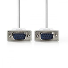   Soros kábel | D-SUB 9-Tűs Dugasz | D-SUB 9-Tűs Dugasz | Nikkelezett | 2.00 m | Kerek | PVC | Elefántcsont | Műanyag Zacskó