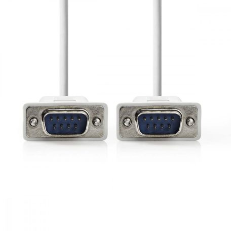 Soros kábel | D-SUB 9-Tűs Dugasz | D-SUB 9-Tűs Dugasz | Nikkelezett | 2.00 m | Kerek | PVC | Elefántcsont | Műanyag Zacskó