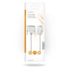 Soros kábel | D-SUB 25-Tűs Dugasz | D-SUB 9-Tűs Aljzat | Nikkelezett | 2.00 m | Kerek | PVC | Elefántcsont | Boríték