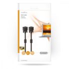 VGA kábel | VGA Dugasz | VGA Dugasz | Nikkelezett | Maximális felbontás: 1280x768 | 3.00 m | Kerek | ABS | Fekete | Boríték