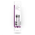 USB kábel | USB 2.0 | USB-A Dugasz | USB Micro-B Dugasz | 11 W | 480 Mbps | Nikkelezett | 2.00 m | Kerek | PVC | Fekete | Boríték