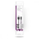 USB kábel | USB 2.0 | USB-A Dugasz | USB Micro-B Dugasz | 10 W | 480 Mbps | Nikkelezett | 3.00 m | Kerek | PVC | Fekete | Műanyag Zacskó