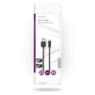 USB kábel | USB 2.0 | USB-A Dugasz | USB Micro-B Dugasz | 9 W | 480 Mbps | Nikkelezett | 5.00 m | Kerek | PVC | Fekete | Boríték