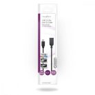 USB Mikro-B Adapter | USB 2.0 | USB Micro-B Dugasz | USB-A Aljzat | 480 Mbps | 0.20 m | Lapos | Nikkelezett | PVC | Fekete | Műanyag Zacskó