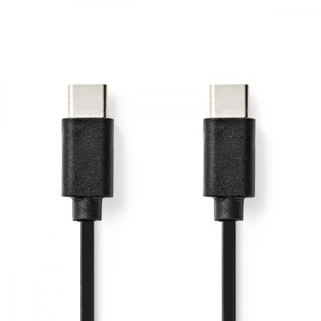 USB kábel | USB 2.0 | USB-C™ Dugasz | USB-C™ Dugasz | 60 W | 480 Mbps | Nikkelezett | 1.00 m | Kerek | PVC | Fekete | Boríték
