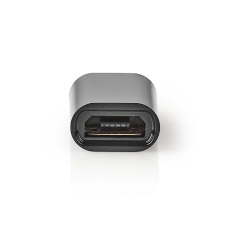 USB-C™ Adapter | USB 2.0 | USB-C™ Dugasz | USB Micro-B Aljzat | 480 Mbps | Kerek | Nikkelezett | Fekete | Boríték