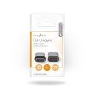 USB-C™ Adapter | USB 2.0 | USB-C™ Dugasz | USB Micro-B Aljzat | 480 Mbps | Kerek | Nikkelezett | Fekete | Boríték