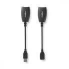 Aktív USB-kábel | USB 1.1 | USB-A Dugasz | RJ45 Aljzat | 12 Mbps | 0.20 m | Kerek | Nikkelezett | PVC | Réz | Boríték