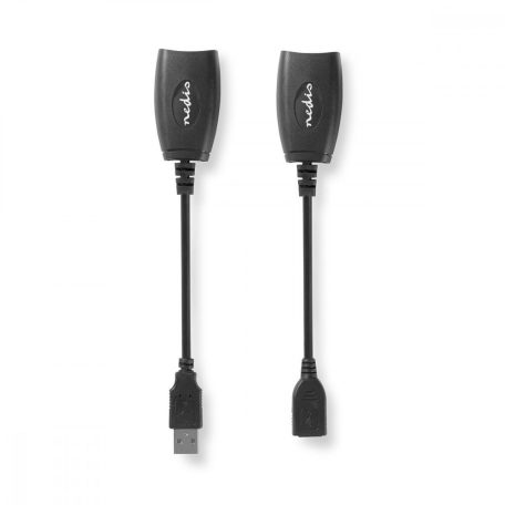 Aktív USB-kábel | USB 1.1 | USB-A Dugasz | RJ45 Aljzat | 12 Mbps | 0.20 m | Kerek | Nikkelezett | PVC | Réz | Boríték