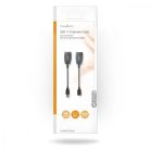 Aktív USB-kábel | USB 1.1 | USB-A Dugasz | RJ45 Aljzat | 12 Mbps | 0.20 m | Kerek | Nikkelezett | PVC | Réz | Boríték