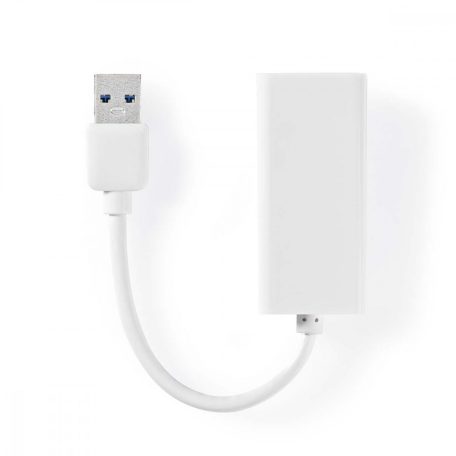 USB-A Adapter | USB 3.2 Gen 1 | USB-A Dugasz | RJ45 Aljzat | 1 Gbps | 0.20 m | Kerek | Aranyozott / Nikkelezett | PVC | Fehér | Műanyag Zacskó