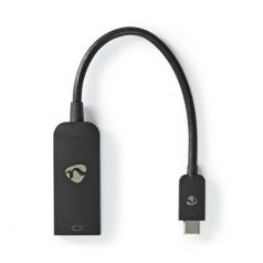   USB-C™ Adapter | USB 3.2 Gen 1 | USB-C™ Dugasz | DisplayPort Aljzat | 8K@60Hz | 0.20 m | Kerek | Nikkelezett | PVC | Fekete | Boríték