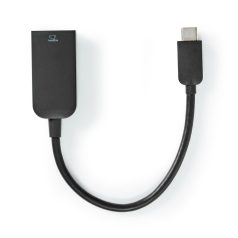   USB-C™ Adapter | USB 3.2 Gen 1 | USB-C™ Dugasz | HDMI™ Kimenet | 4K@60Hz | 0.20 m | Kerek | Nikkelezett | PVC | Fekete | Műanyag Zacskó