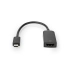 USB-C™ Adapter | USB 3.2 Gen 1 | USB-C™ Dugasz | HDMI™ Kimenet | 4K@60Hz | 0.20 m | Kerek | Nikkelezett | PVC | Fekete | Műanyag Zacskó