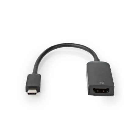 USB-C™ Adapter | USB 3.2 Gen 1 | USB-C™ Dugasz | HDMI™ Kimenet | 4K@60Hz | 0.20 m | Kerek | Nikkelezett | PVC | Fekete | Műanyag Zacskó