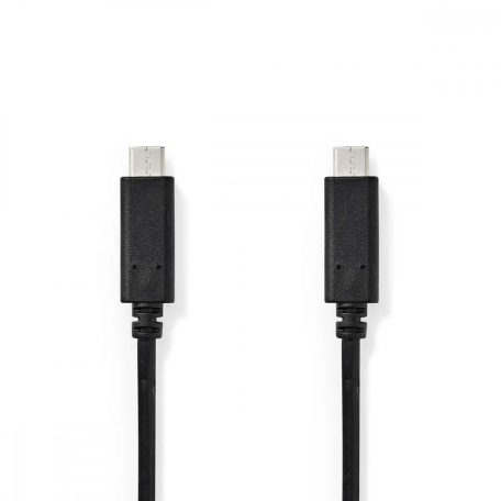 USB kábel | USB 3.2 Gen 1 | USB-C™ Dugasz | USB-C™ Dugasz | 60 W | 4K@60Hz | 5 Gbps | Nikkelezett | 2.00 m | Kerek | PVC | Fekete | Műanyag Zacskó