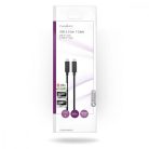 USB kábel | USB 3.2 Gen 1 | USB-C™ Dugasz | USB-C™ Dugasz | 60 W | 4K@60Hz | 5 Gbps | Nikkelezett | 2.00 m | Kerek | PVC | Fekete | Műanyag Zacskó