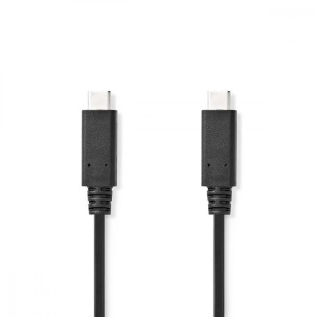 USB kábel | USB 3.2 Gen 2 | USB-C™ Dugasz | USB-C™ Dugasz | 100 W | 8K@30Hz | 10 Gbps | Nikkelezett | 1.00 m | Kerek | PVC | Fekete | Boríték