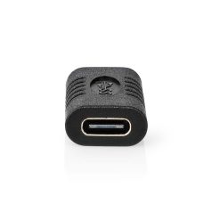   USB-C™ Adapter | USB 3.2 Gen 2 | USB-C™ Aljzat | USB-C™ Aljzat | 4K@60Hz | 10 Gbps | Kerek | Nikkelezett | Fekete | Boríték