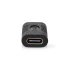 USB-C™ Adapter | USB 3.2 Gen 2 | USB-C™ Aljzat | USB-C™ Aljzat | 4K@60Hz | 10 Gbps | Kerek | Nikkelezett | Fekete | Boríték