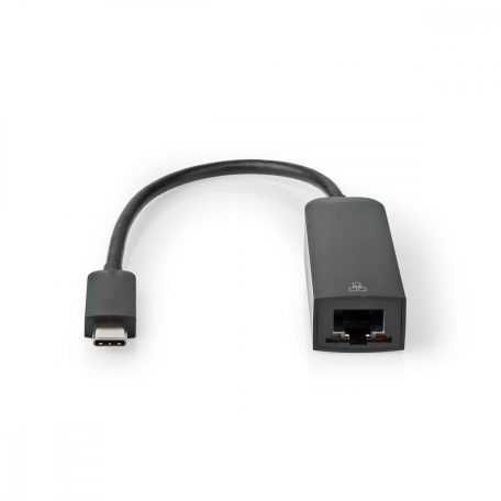 USB hálózati adapter | USB 3.2 Gen 1 | 1000 Mbps | USB-C™ Dugasz | RJ45 Aljzat | 0.20 m | Kerek | Nikkelezett | Ónozott Réz | Fekete | Boríték