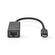   USB hálózati adapter | USB 3.2 Gen 1 | 2.5 Gbps | USB-C™ Dugasz | RJ45 Aljzat | 0.2 m | Kerek | Aranyozott | Ónozott Réz | Fekete | Boríték