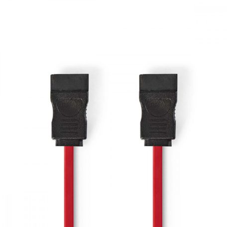 SATA kábel | 3 Gbps | SATA 7-Tűs Aljzat | SATA 7-Tűs Aljzat | Nikkelezett | 0.50 m | Lapos | PVC | Piros | Műanyag Zacskó