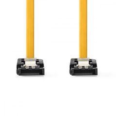   SATA kábel | 6 Gbps | SATA 7-Tűs Aljzat | SATA 7-Tűs Aljzat | Nikkelezett | 0.50 m | Lapos | PVC | Sárga | Műanyag Zacskó