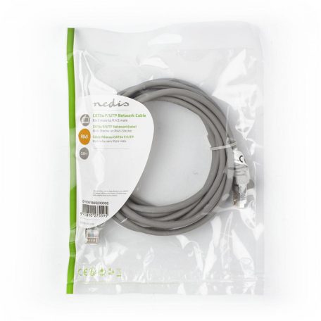 CAT5e hálózati kábel | S/UTP | RJ45 Dugasz | RJ45 Dugasz | 3.00 m | Kerek | LSZH / PVC | Szürke | Műanyag Zacskó