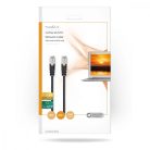 CAT5e hálózati kábel | SF/UTP | RJ45 Dugasz | RJ45 Dugasz | 3.00 m | Kerek | PVC | Fekete | Műanyag Zacskó