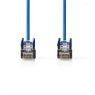 CAT5e hálózati kábel | SF/UTP | RJ45 Dugasz | RJ45 Dugasz | 0.30 m | Kerek | PVC | Kék | Műanyag Zacskó