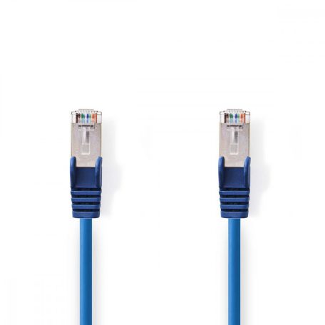 CAT5e hálózati kábel | SF/UTP | RJ45 Dugasz | RJ45 Dugasz | 20.0 m | Kerek | PVC | Kék | Boríték